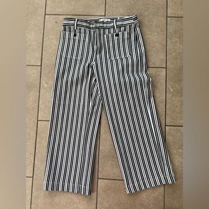 LOFT Black and White Striped Women Jeans